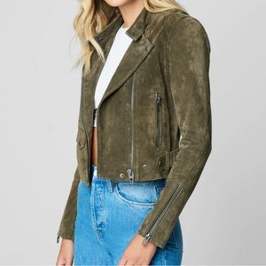 BLANK NYC Moss Green Moto Jacket S